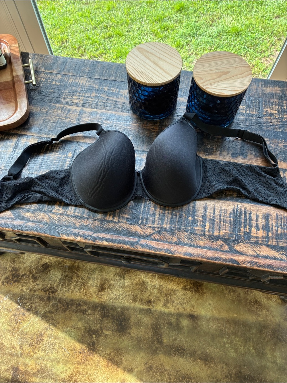 Chantelle Black Lace-Back T-Shirt Bra